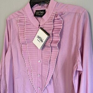 Vintage Bob Mackie Wearable Art Ruffle Blouse Pink Medium NWT